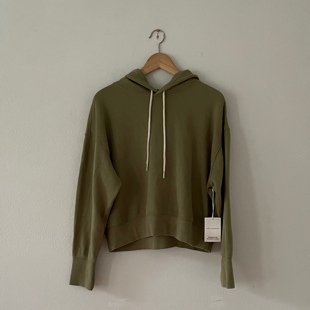 Free Assembly Hoodie Sweatshirt Long Sleeve Green